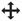 A black cross with arrow ends.