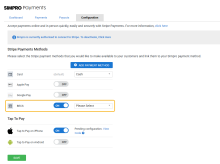 A screenshot of the BECS option in Simpro Payments.