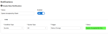 A screenshot of the new Notifications options.