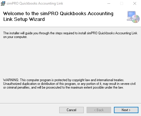 A screenshot of the setup wizard.