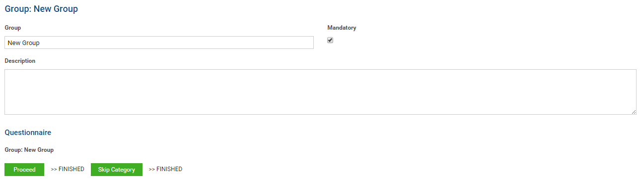 A screenshot of the text box options to add a new audit group.