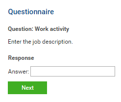 A screenshot of the Questionnaire preview.