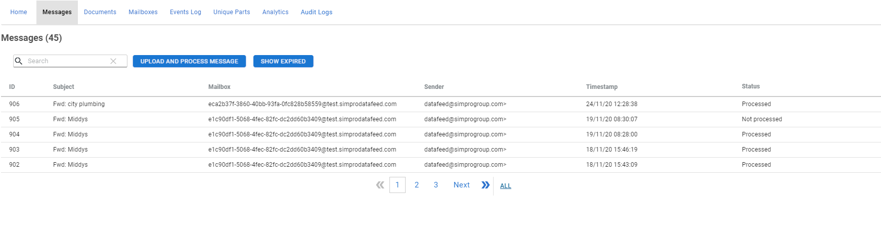 A screenshot of the Analytics tab in Data Feed.