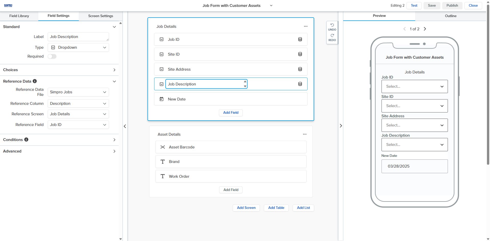 A screenshot of job description reference.