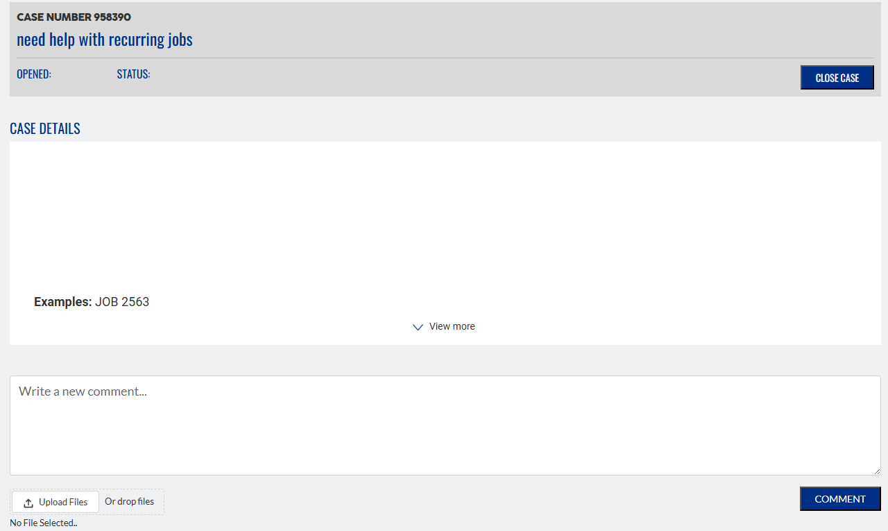 A screenshot of the Helpdesk page.