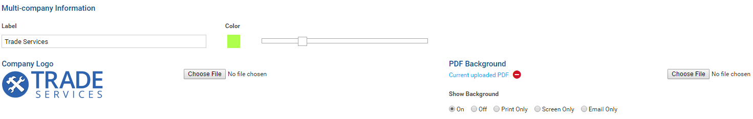 A screenshot of the logo in a company.