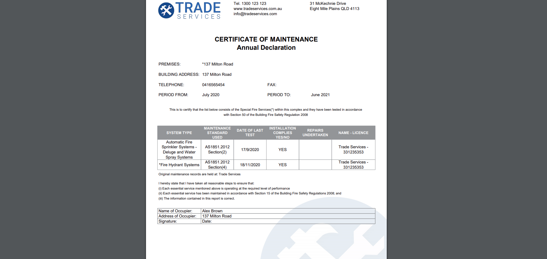 A screenshot of the Asset Record - Job form.