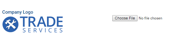 A screenshot of a company logo uploaded.
