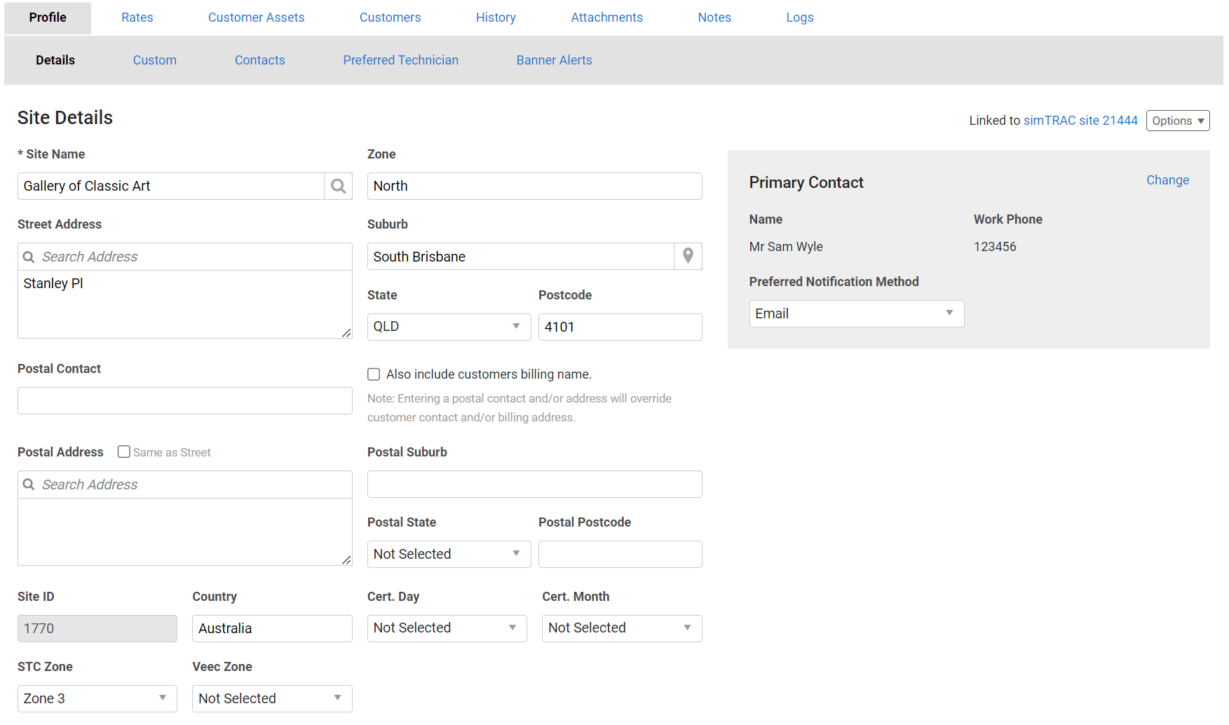 A screenshot of a new site.