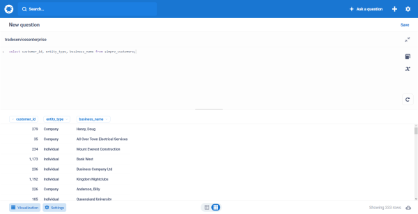 A screenshot of a newly created project quote.