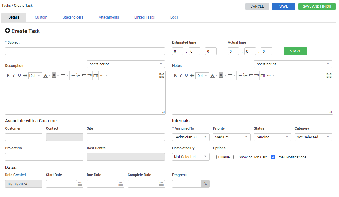 A screenshot of a task.
