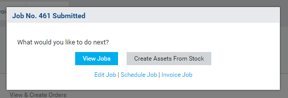 A screenshot of the Create Assets From Stock button.