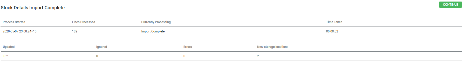 A screenshot of the Plant & Equipment Import Settings.