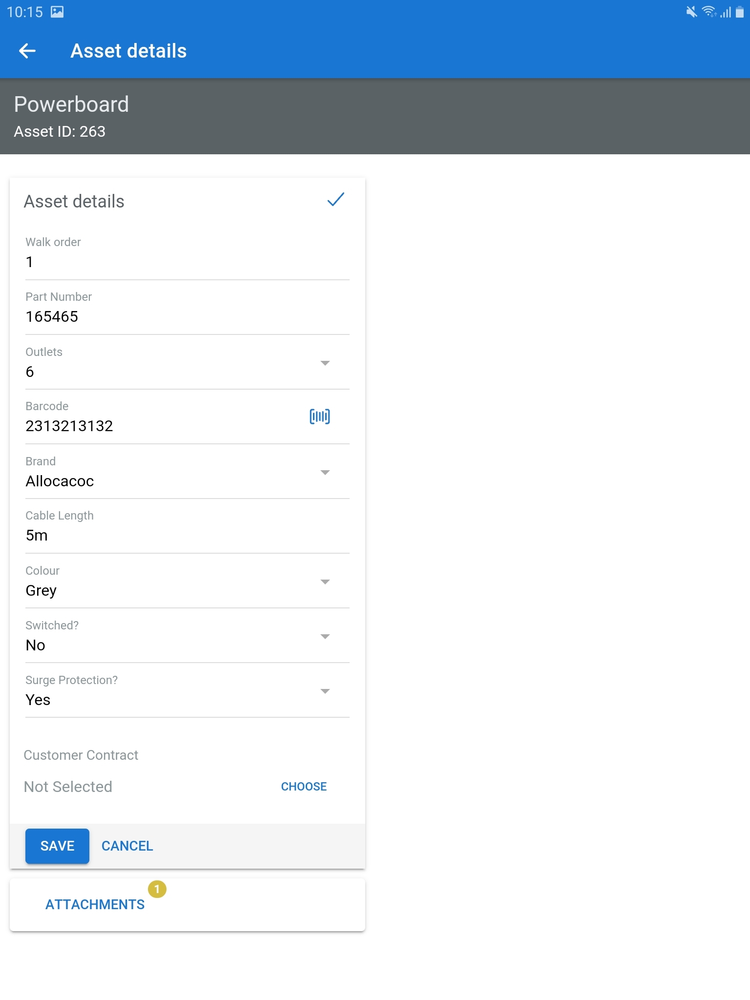 A screenshot of asset details.
